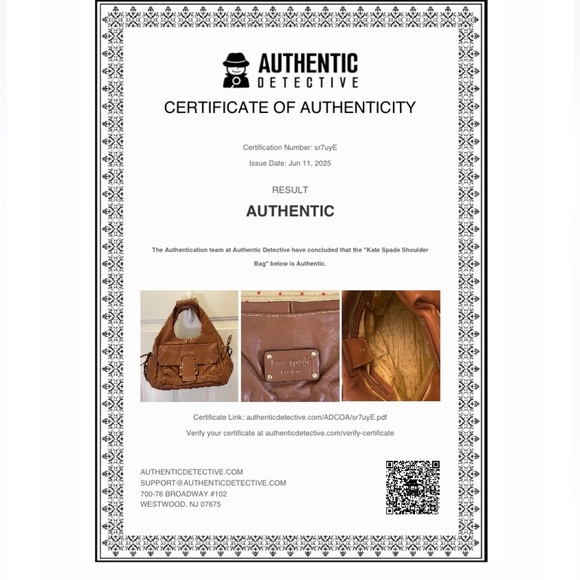 **RARE** VINTAGE KATE SPADE BROWN LEATHER BAG - Picture 2 of 10